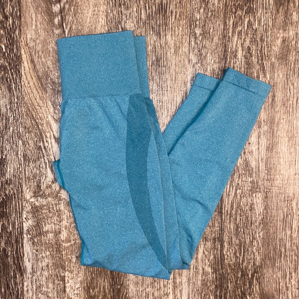 NVGTN Teal Contour Seamless Leggings Size Small